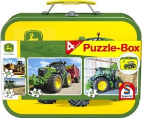 Schmidt Puzzle v plechovém kufříku - John Deere II 4v1