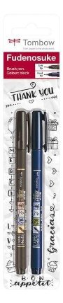 Tombow Sada 2 štětcových fixů Fudenosuke