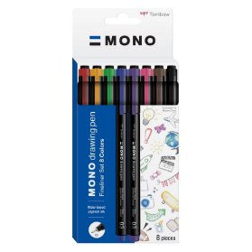 Fineliner MONO drawing pen set, 0,35mm, 8ks