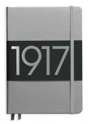 Zápisník Leuchtturm1917 Metallic Edition Medium - Silver čistý