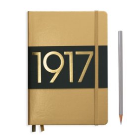 Zápisník Leuchtturm1917 Metallic Edition Medium - Gold tečkovaný
