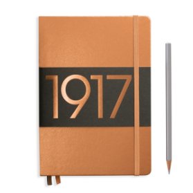 Zápisník Leuchtturm1917 Special Edition Metalický notebook A5 tečkovaný - měď
