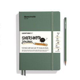 Olive, Sketchnote Journal, Medium (A5), 120g/m? paper, English