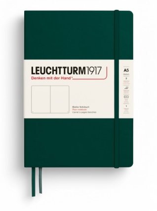 Forest Green, Medium (A5), 251 p., plain