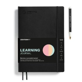 Black, Learning Journal, Medium (A5), 100 g/m? paper, Flexcover, English