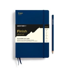 Navy, Finish Journal, Medium (A5), 100 g/m² paper, English