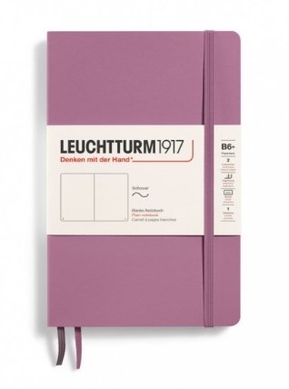 Notebook Paperback (B6+), Softcover, 123 numbered pages, Dusty Rose, plain