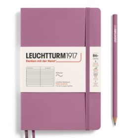 Notebook Paperback (B6+), Softcover, 123 numbered pages, Dusty Rose, ruled