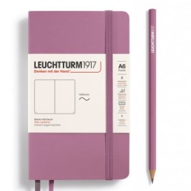 Notebook Pocket (A6), Softcover, 123 numbered pages, Dusty Rose, plain