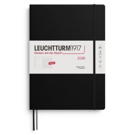 Black, Weekly Planner & Notebook Master (A4+) 2026, English
