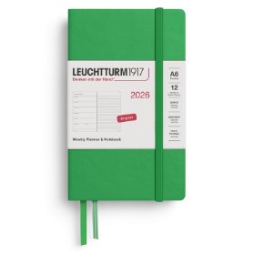 Spring Leaf, Weekly Planner & Notebook Pocket (A6) 2026, English