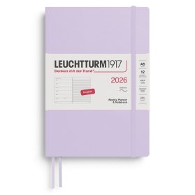 Lilac, Weekly Planner & Notebook Medium (A5) 2026, Softcover, English