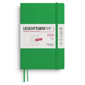Spring Leaf, Weekly Planner & Notebook Paperback (B6+) 2026, Softcover, English