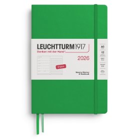 Spring Leaf, Weekly Planner & Notebook Dotted Medium (A5) 2026, English