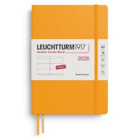 Rising Sun, Weekly Planner Medium (A5) 2026, English