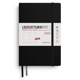 Black, Weekly Planner Paperback (B6+) 2026, English