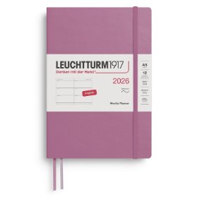 Dusty Rose, Weekly Planner Medium (A5) 2026, Softcover, English