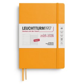 Rising Sun, Weekly Planner & Notebook Medium (A5) 2026, 18 Months, English