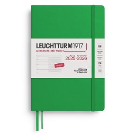 Spring Leaf, Weekly Planner & Notebook Medium (A5) 2026, 18 Months, English