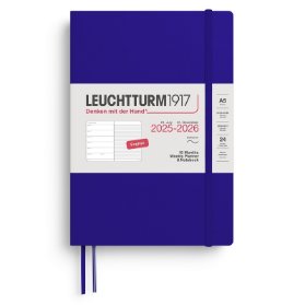 Ink, Weekly Planner & Notebook Medium (A5) 2026, 18 Months, Softcover, English