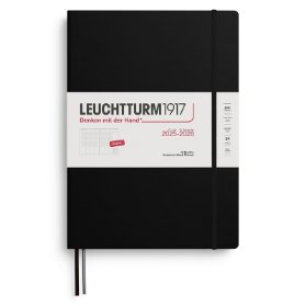 Black, Academic Week Planner Master (A4+) 2026, 18 Months, English