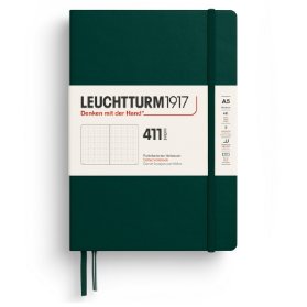 Notebook Medium (A5), Hardcover, Forest Green, Dotted
