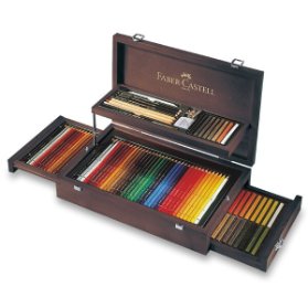 Sada pro kresbu Faber-Castell Art dřevěná kazeta, 126 ks