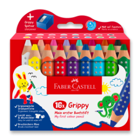 Pastelka Faber-Castell Grippy - 16 barev