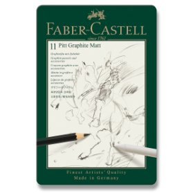 Grafitová tužka Faber-Castell Pitt Graphite Matt sada 11 ks