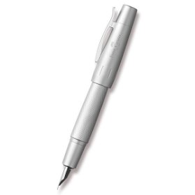 Faber-Castell e-motion Pure Silver plnicí pero hrot F