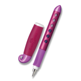 Bombičkové pero Faber-Castell Scribolino pro praváky, výběr barev malinové