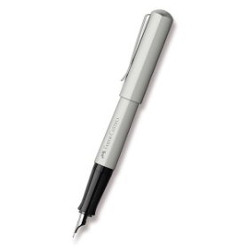 Faber-Castell Hexo Silver Matt plnicí pero hrot F