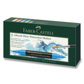 Akvarelové popisovače Faber-Castell Albrecht Dürer 5 barev