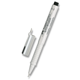 Popisovač Faber-Castell Ecco Pigment - černý výběr šíře stopy 0,2 mm, černý