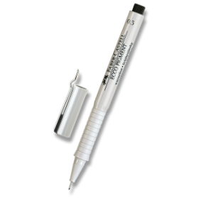 Popisovač Faber-Castell Ecco Pigment - černý výběr šíře stopy 0,3 mm, černý