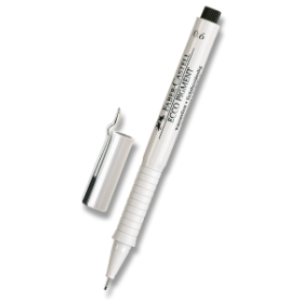 Popisovač Faber-Castell Ecco Pigment - černý výběr šíře stopy 0,6 mm, černý