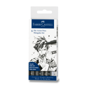 Popisovač Faber-Castell Pitt Artist Pen Manga 6 kusů, Mangaka