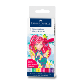 Popisovač Faber-Castell Pitt Artist Pen Manga 6 kusů, Shojo