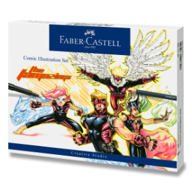 Popisovač Faber-Castell Comic Illustration sada, 15 ks