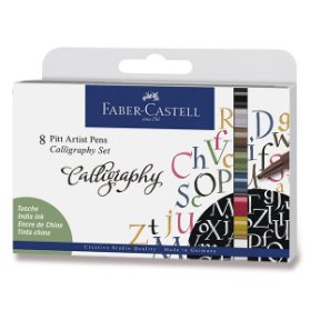 Popisovač Faber-Castell Pitt Artist Pen Calligraphy 8 kusů