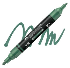 Akrylový popisovač Faber-Castell Multimark Metallic - 295, green metallic