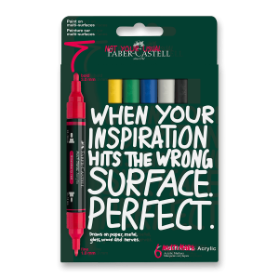 Akrylový popisovač Faber-Castell Multimark Basic - 6 ks