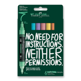 Akrylový popisovač Faber-Castell Multimark Pastel - 6 ks