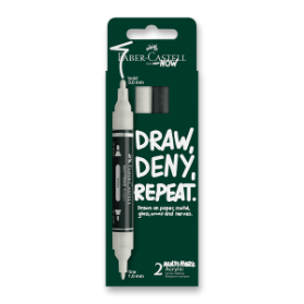 Akrylový popisovač Faber-Castell Multimark Black&White - 2 ks