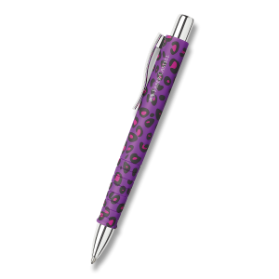 Kuličkové pero Faber-Castell Poly Ball XB Leopard Editon - fialová