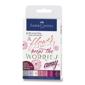 Popisovače Faber-Castell Pitt Artist Pen Hand Lettering 8 kusů