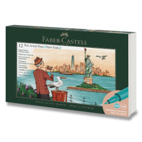 Popisovače Faber-Castell Pitt Artist Pen New York - 12 ks