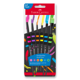Štětce Faber-Castell Soft Touch Black - 6 ks