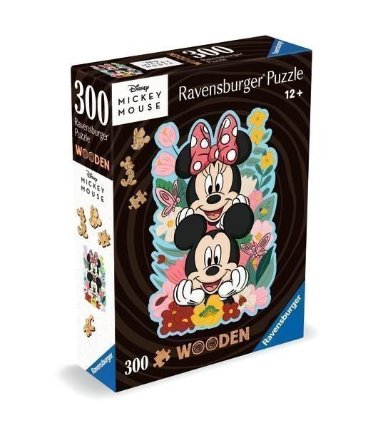 Dřevěné puzzle Disney: Mickey a Minnie 300 dílků