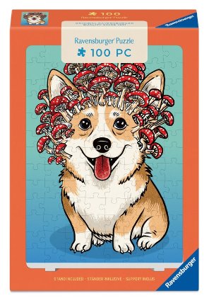 Puzzle se stojánkem: Corgi 100 dílků